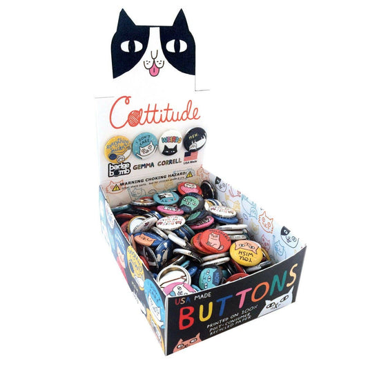 Cattitude 1" Button Box