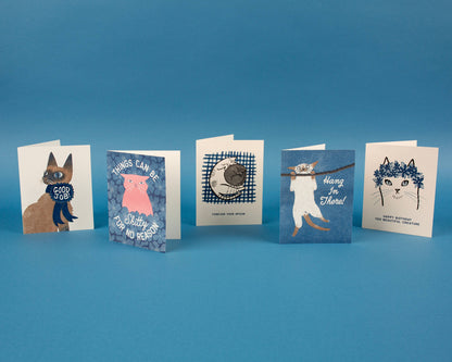 Hang In There! Risograph Card
