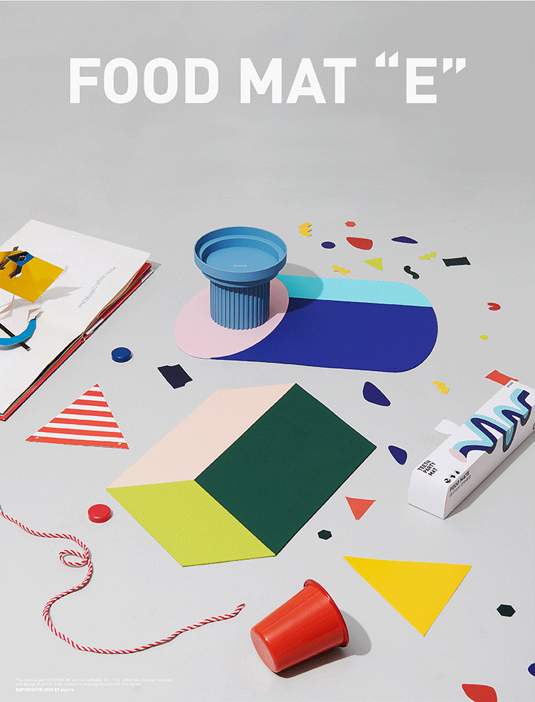 Food Mat 'E': Electric Blue