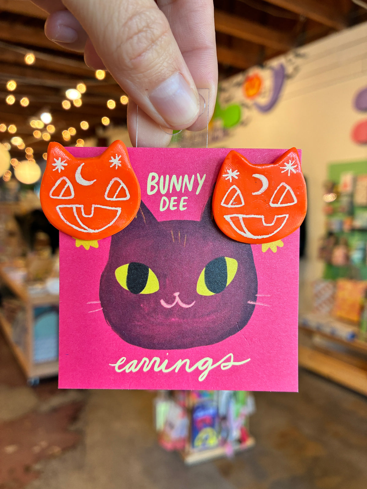 Handmade Little Kitty Stud Earrings
