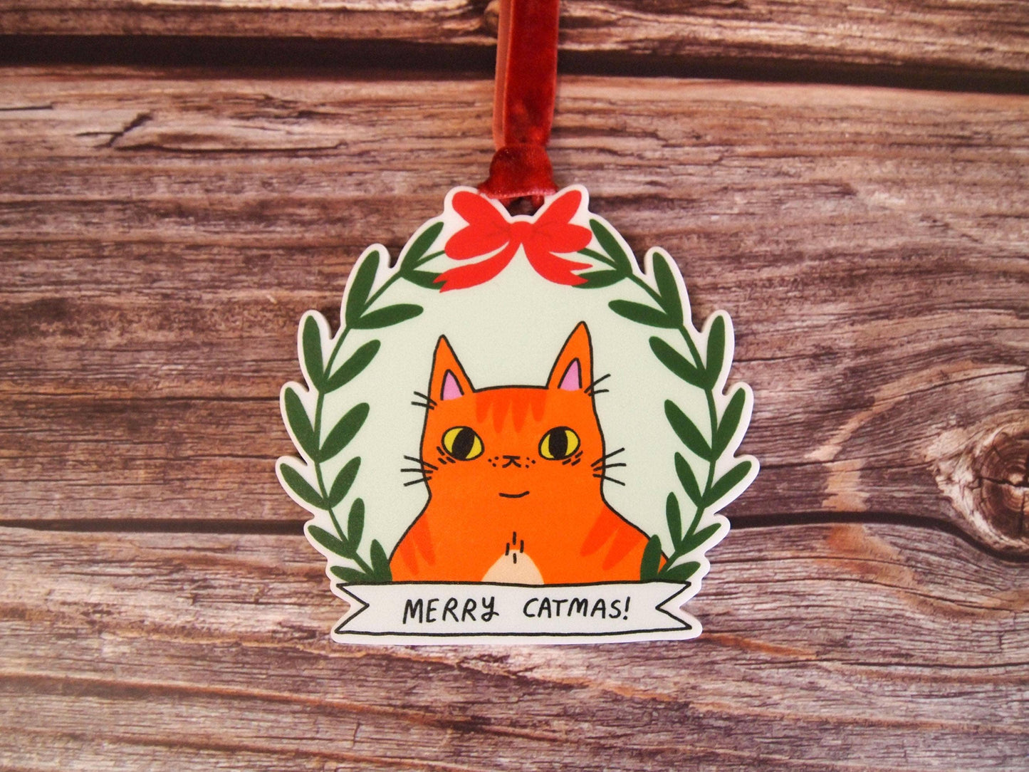 Ginger Cat Christmas Tree Ornament Decoration
