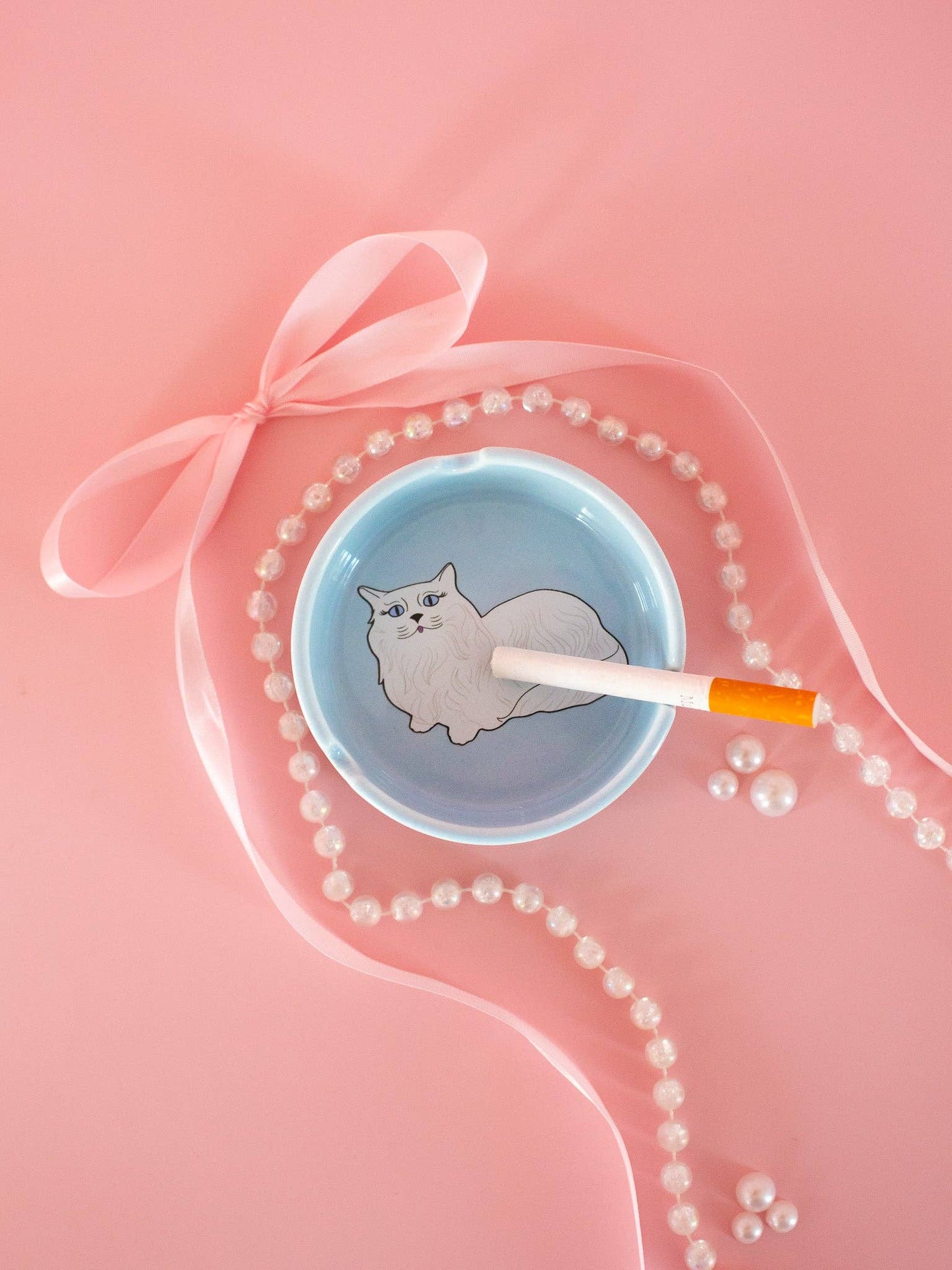 A Shop of Things - Miss Kitty Ceramic Ash Tray