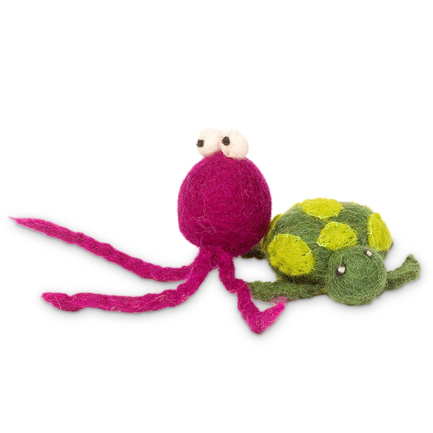 Turtle and Jellyfish Wool Cat Toys