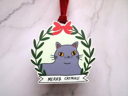 I LIKE CATS - British Blue Cat Christmas Tree Ornament