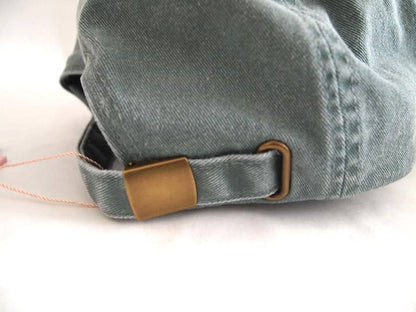 I LIKE CATS embroidered washed sage green vintage style baseball cap