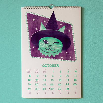 2025 Risograph Wall Calendar - Ain't Life Grand? Kitty Calendar