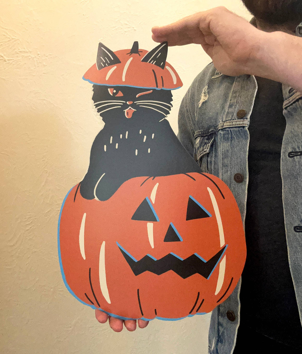 Spooky Cat Set of 3 - Cutout Wall Decorations (17" tall) 