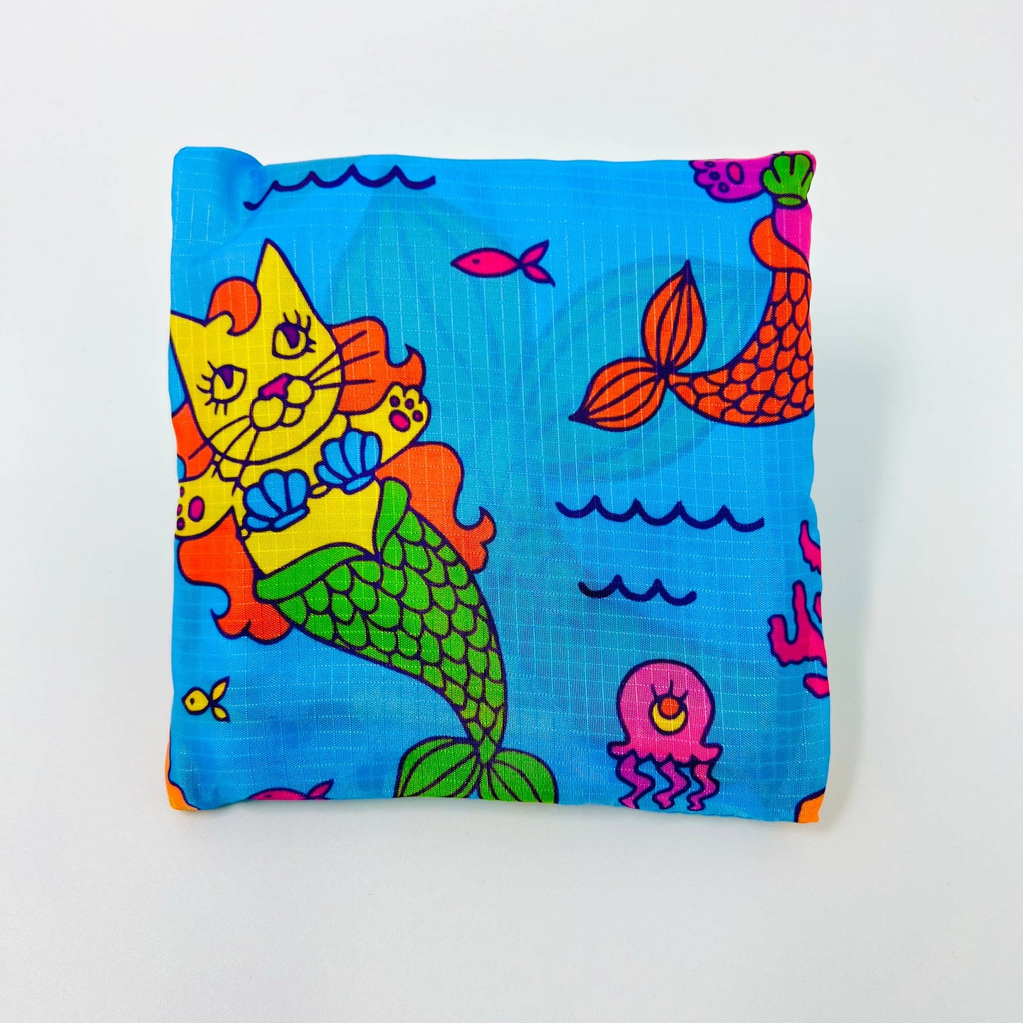 Meowmaid Nylon Foldable Tote Bag