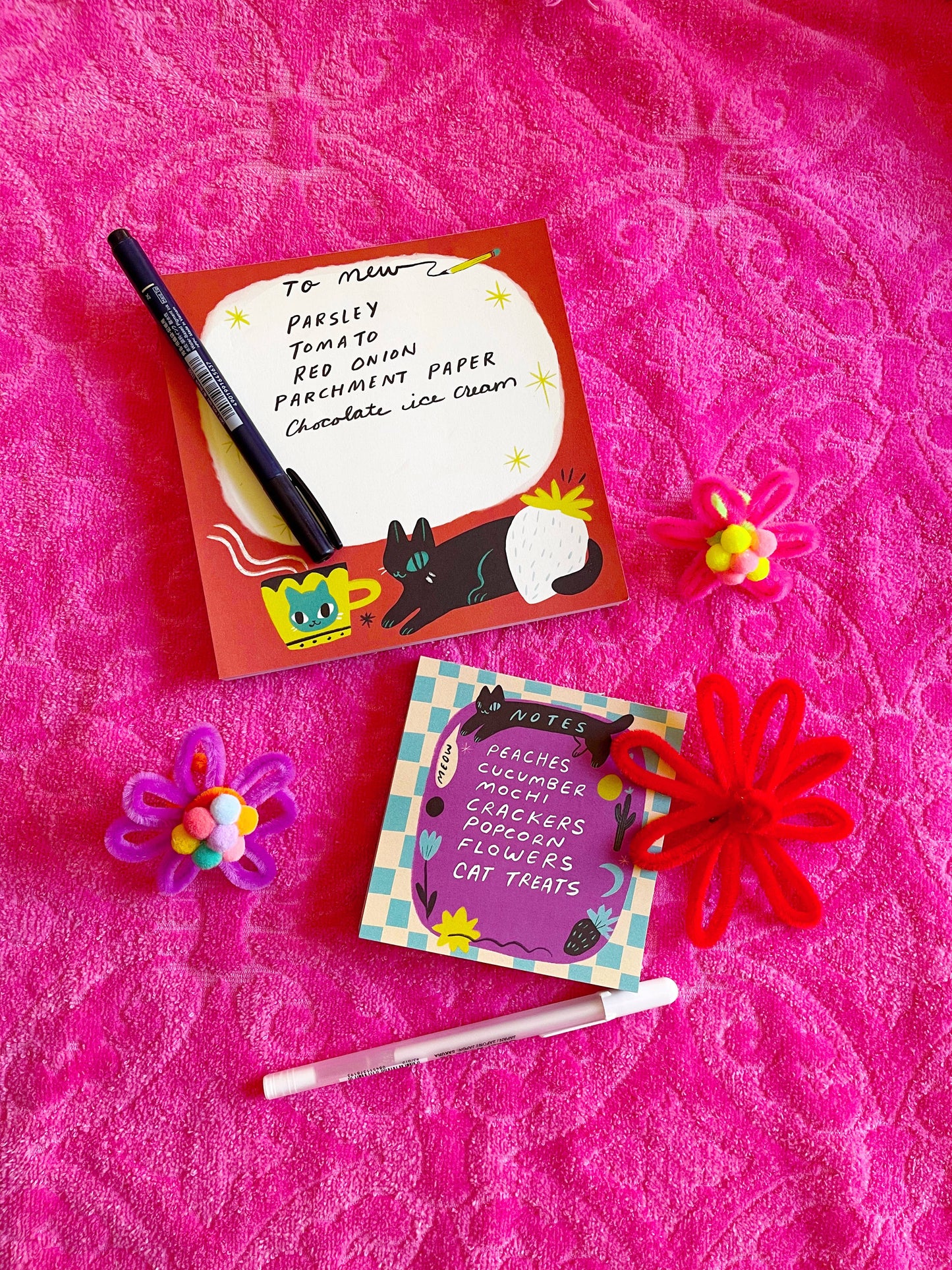 Bunny Dee - 4x4inches 100 page cat themed notepad