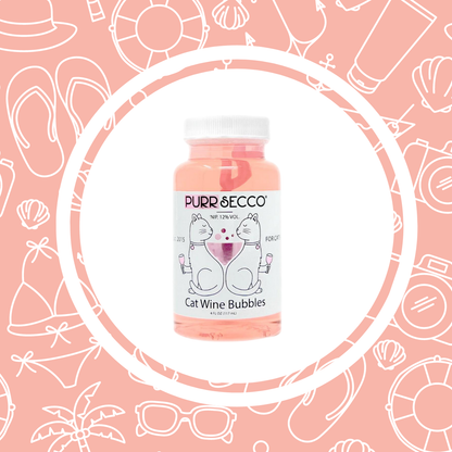 Purrsecco Cat Wine Bubbles Non-Toxic Catnip Bubbles for Cats