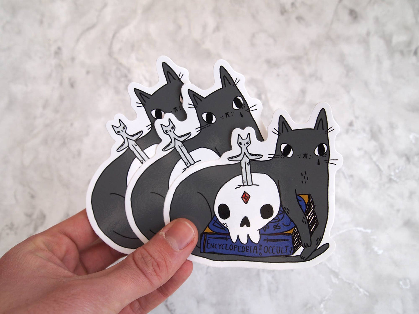 I LIKE CATS - Spooky black cat vinyl sticker, 10cm vinyl sticker