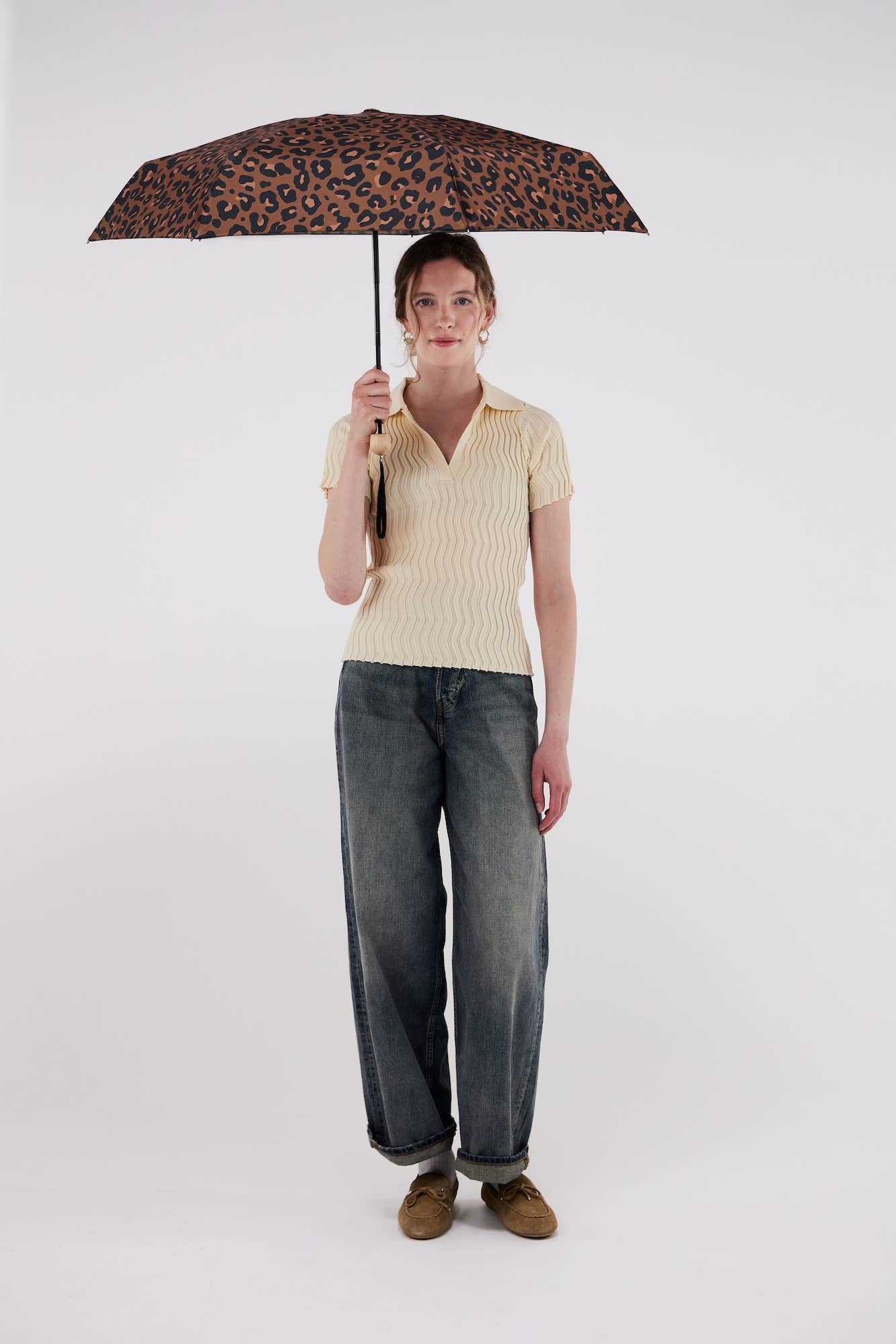 Leopard Print Eco-Friendly Mini Pocket Umbrella