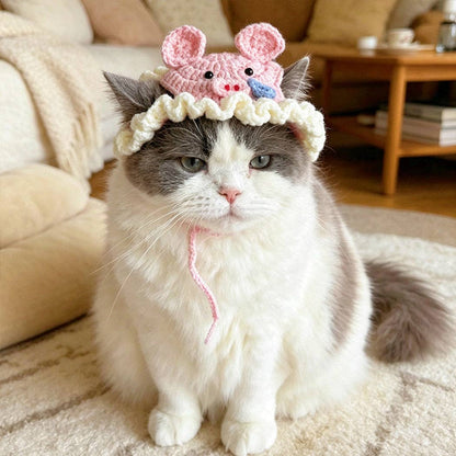 Playful Pet Tie Straps Hat