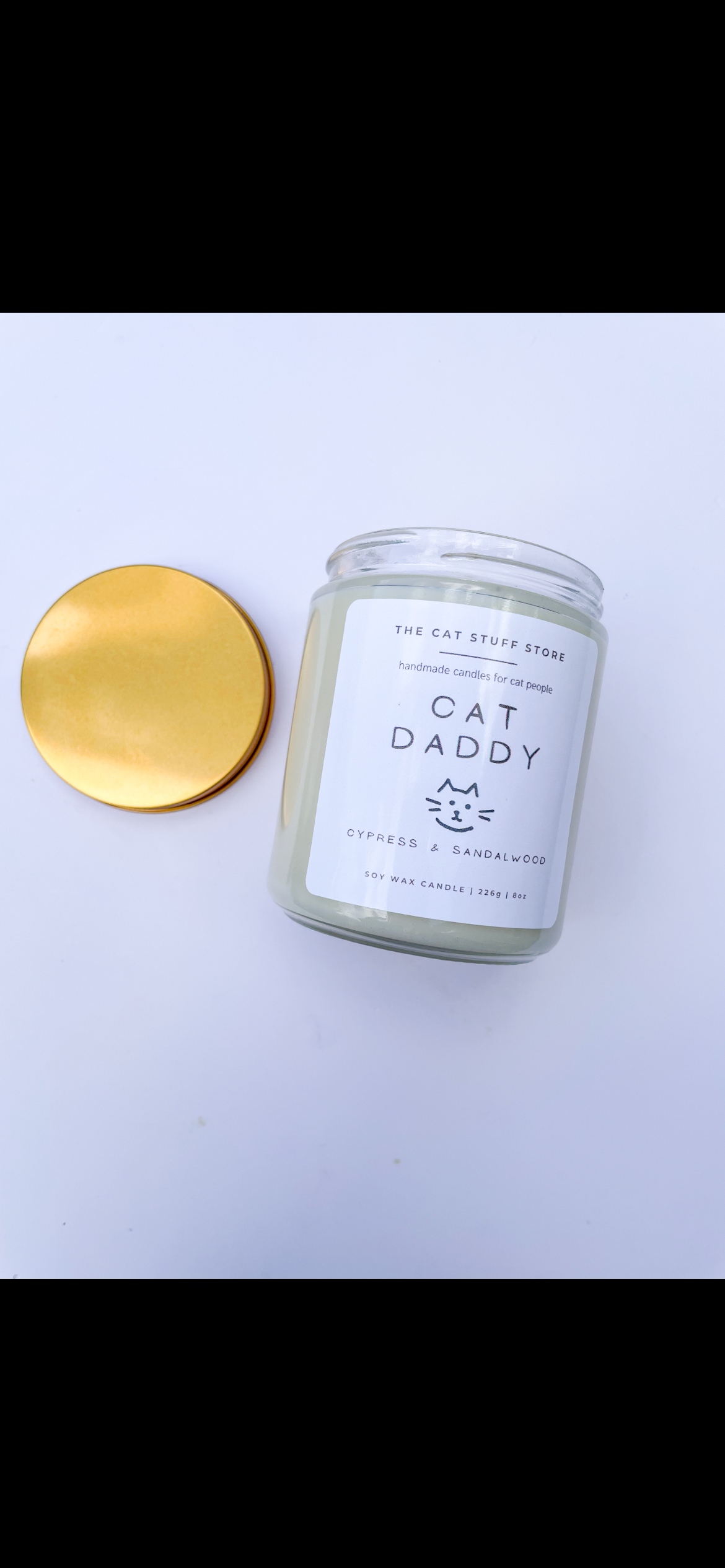 Cat Daddy - Cypress Scented 8ounce Soy Wax Candle