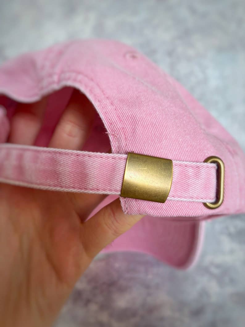 I LIKE CATS - Embroidered cat face pink vintage style baseball cap