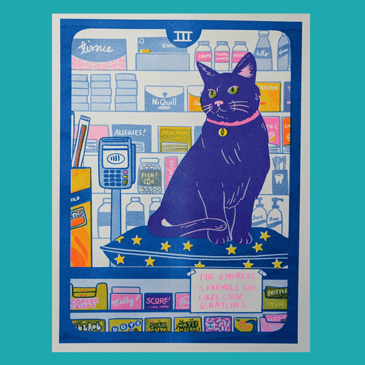 Christina Hu - The Empress | 8.5"x11" Risograph print