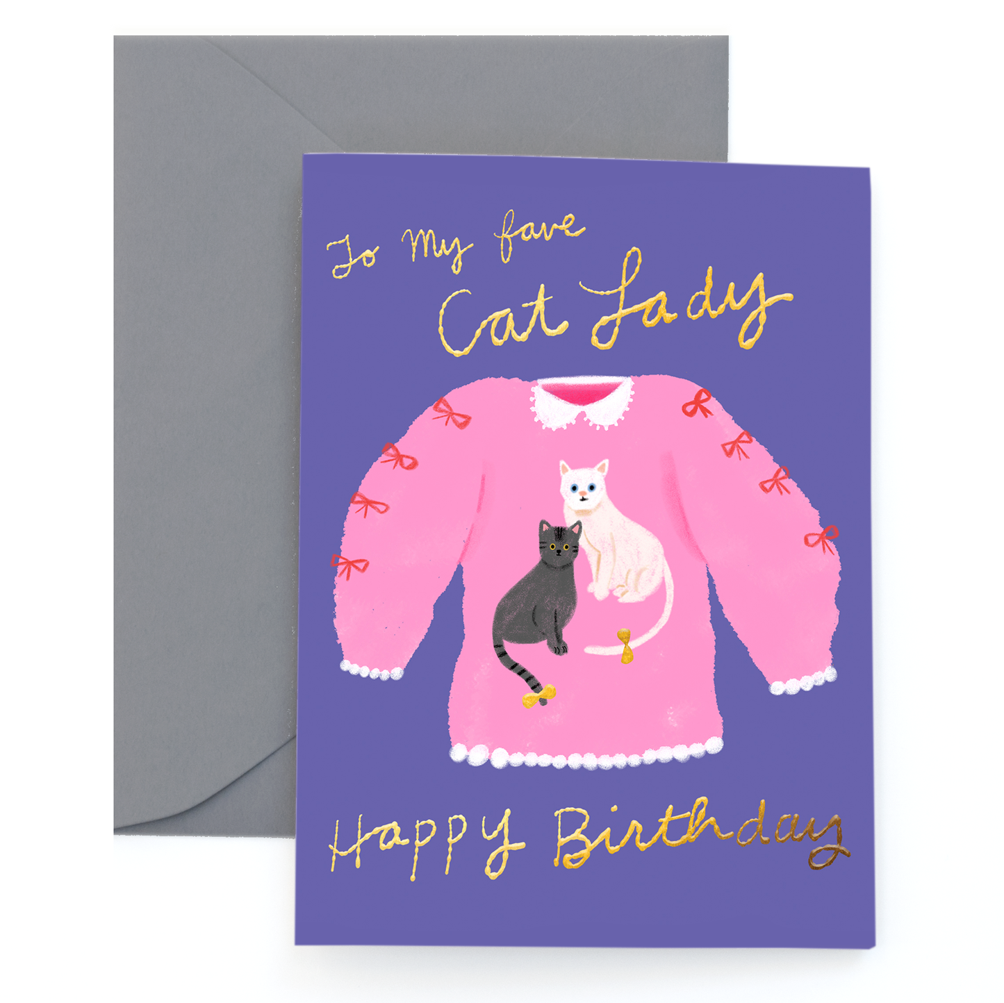 Carolyn Suzuki - CAT LADY - Birthday Card