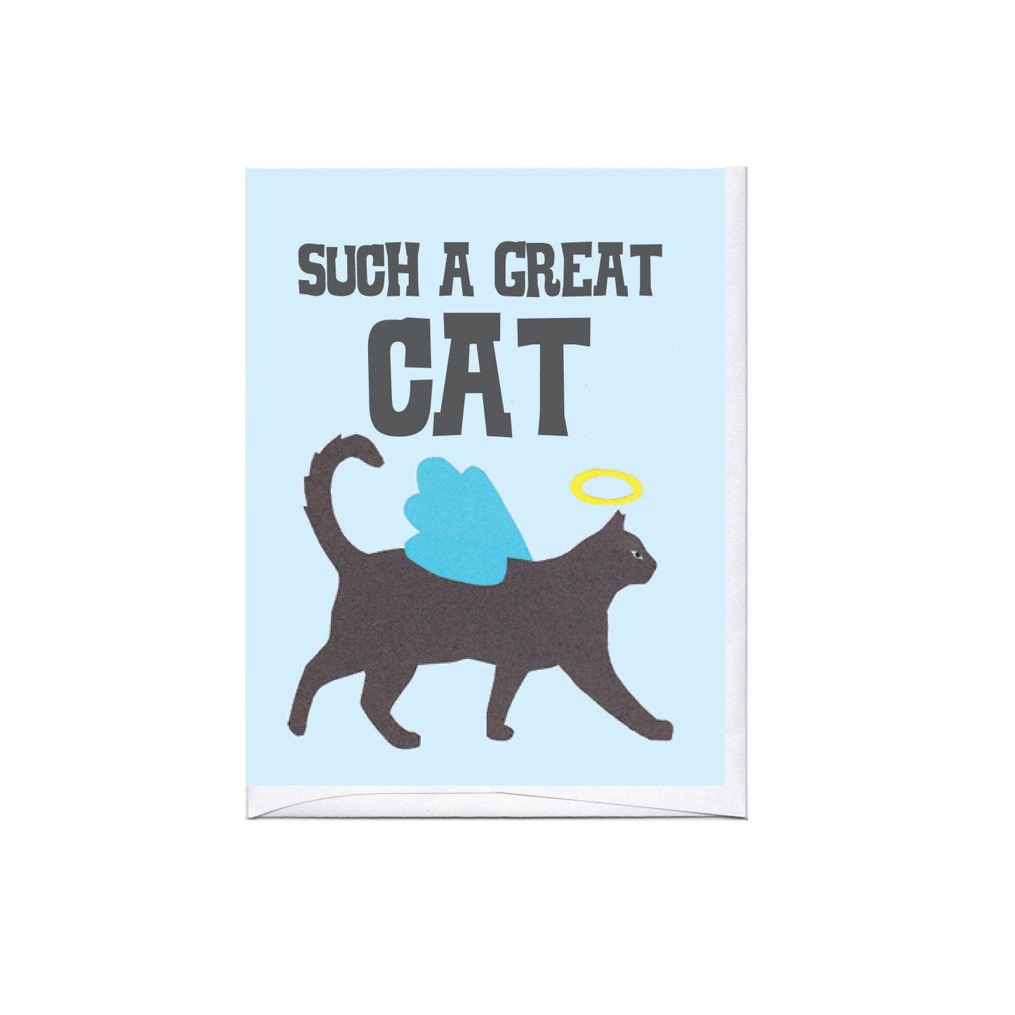 La Familia Green - Angel Cat Greeting Card