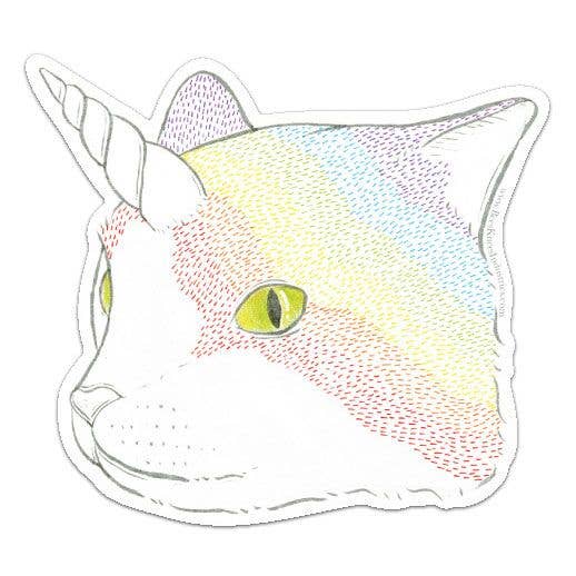 Rainbow Caticorn Vinyl Sticker