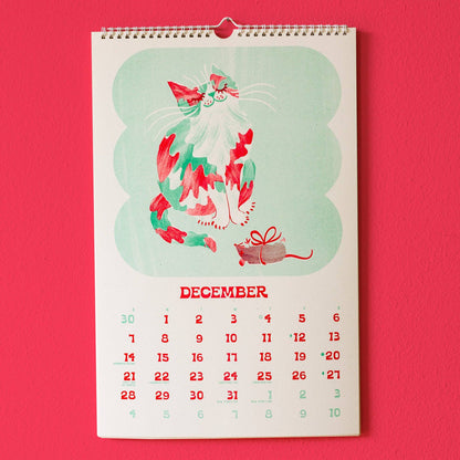 2025 Risograph Wall Calendar - Ain't Life Grand? Kitty Calendar