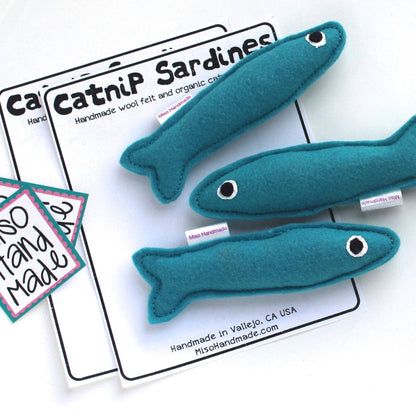 Wool Catnip Sardines s/3 & Bulk