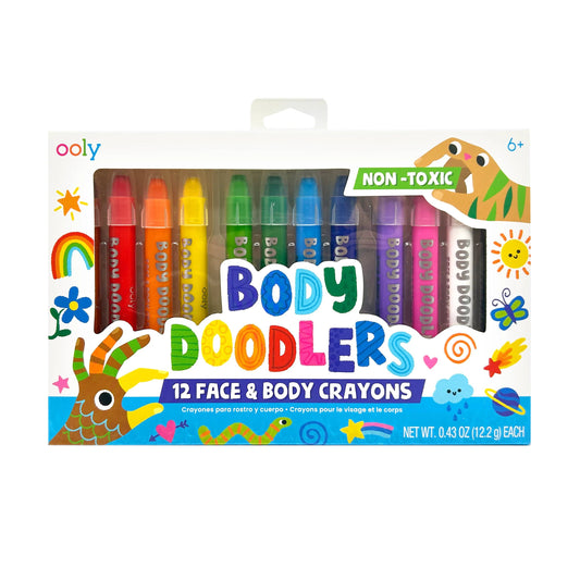 OOLY - Body Doodlers: Face & Body Crayons (Set of 12)