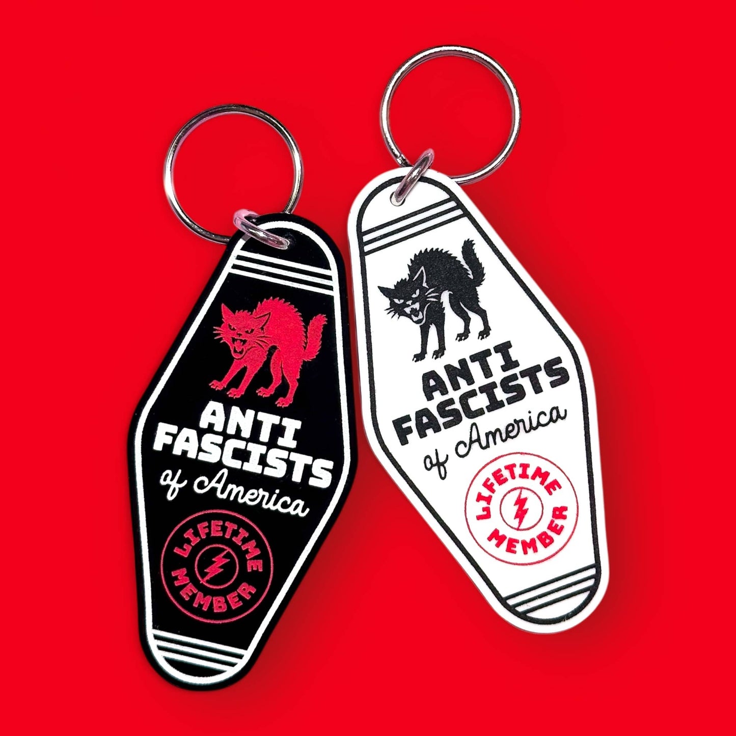 AntiFascists of America Laser Engraved Keychain