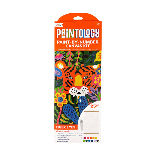 Paintology Paint By Number Canvas Kit Tiger Eyes 25 PC Set