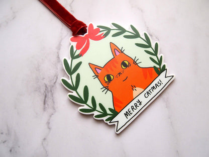 Ginger Cat Christmas Tree Ornament Decoration