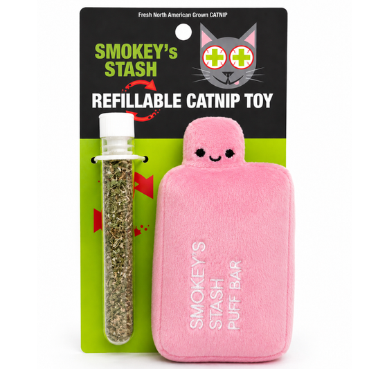 Refillable Pink Puff Bar with Catnip