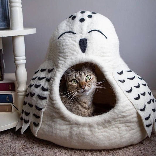 Owl Wool Pet Cave