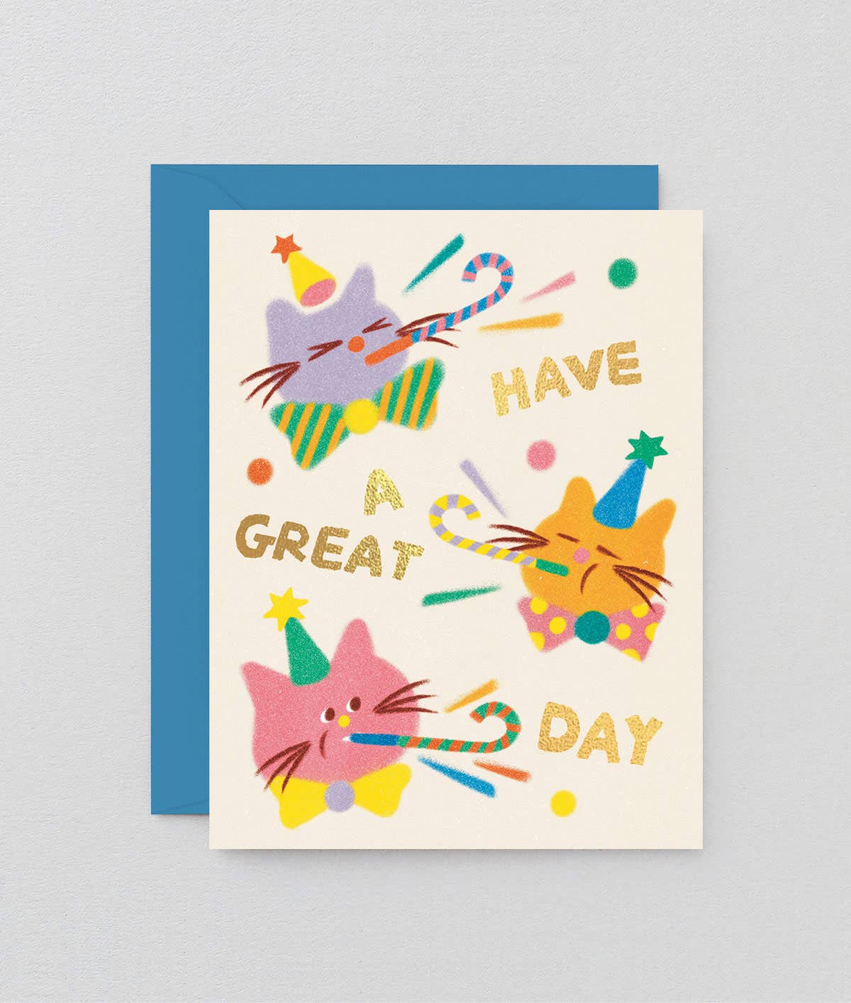 'Cat Celebration' Kids Birthday  Greetings Card