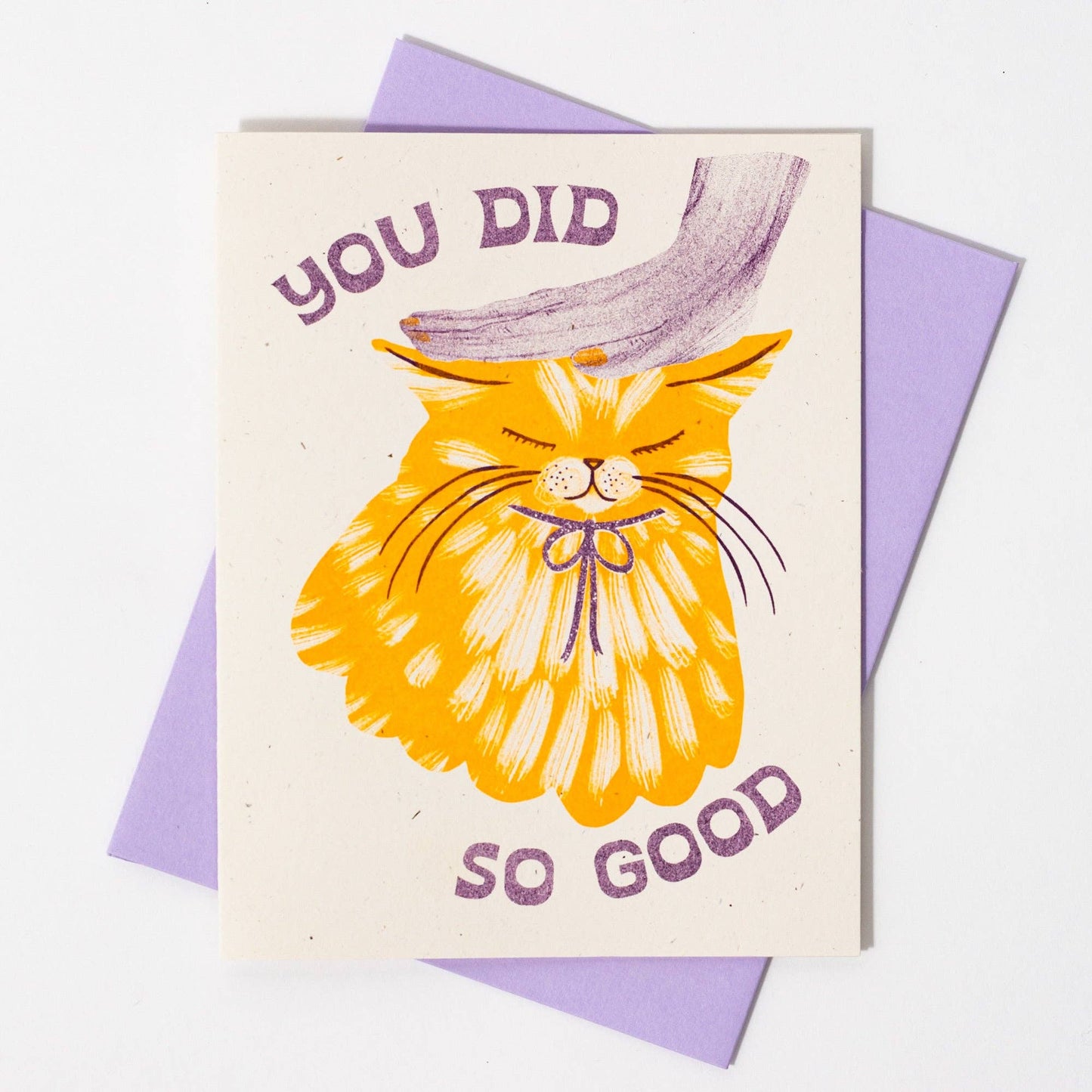 You Did So Good Cat Risograph Card