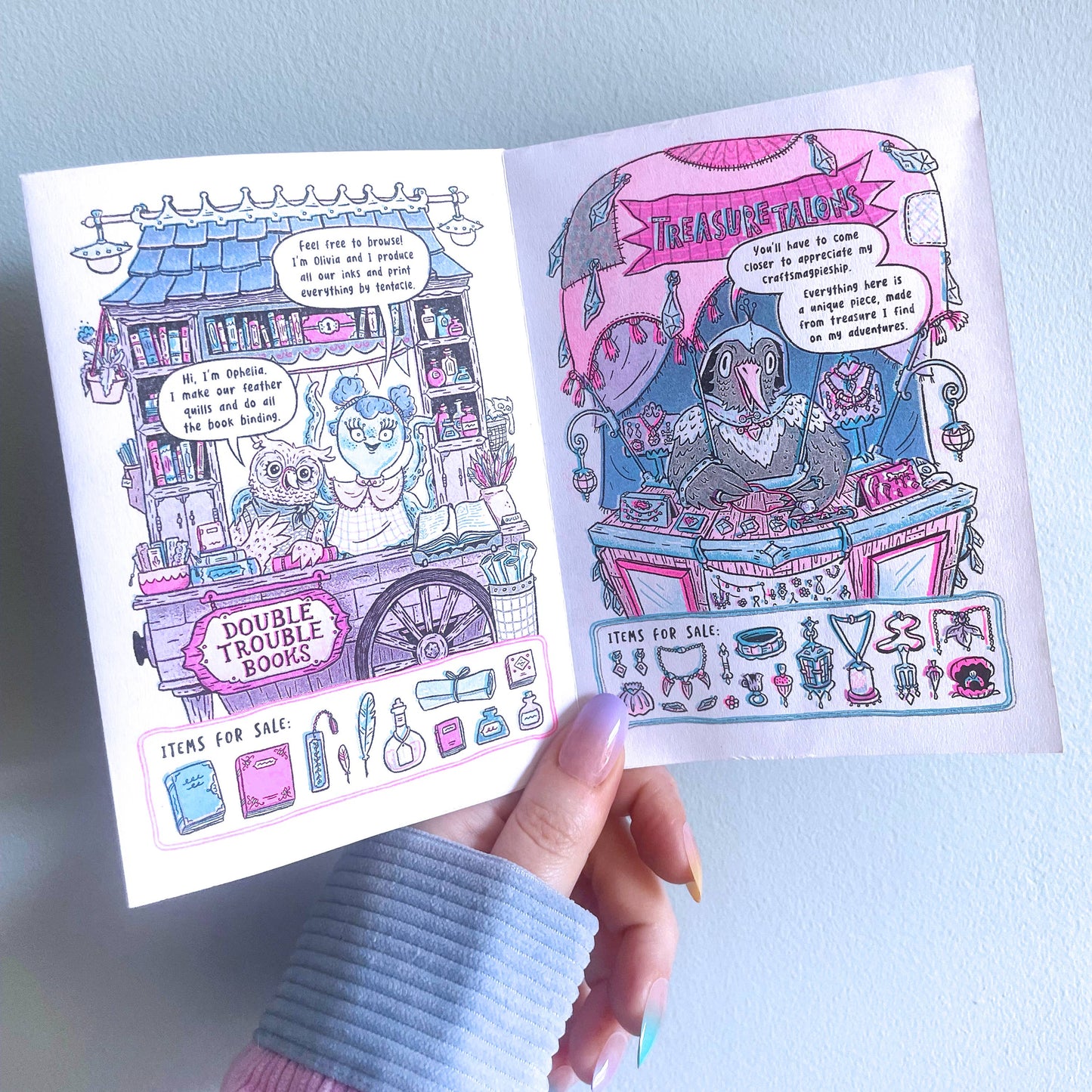 Moon Mart: Risograph Comic Zine & Poster