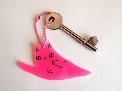 Blind bag Halloween ghost bag charm, glow in the dark pink
