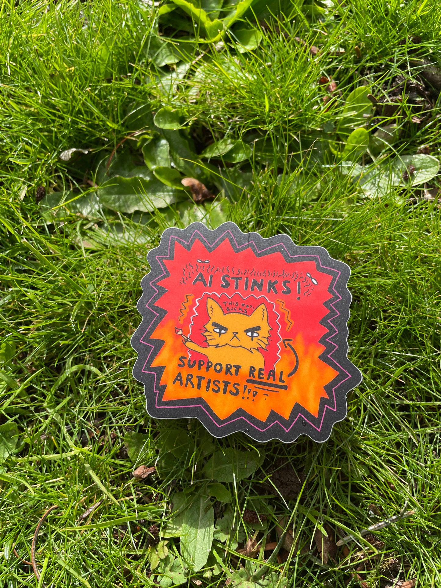AI STINKS! Silly Matte Sticker