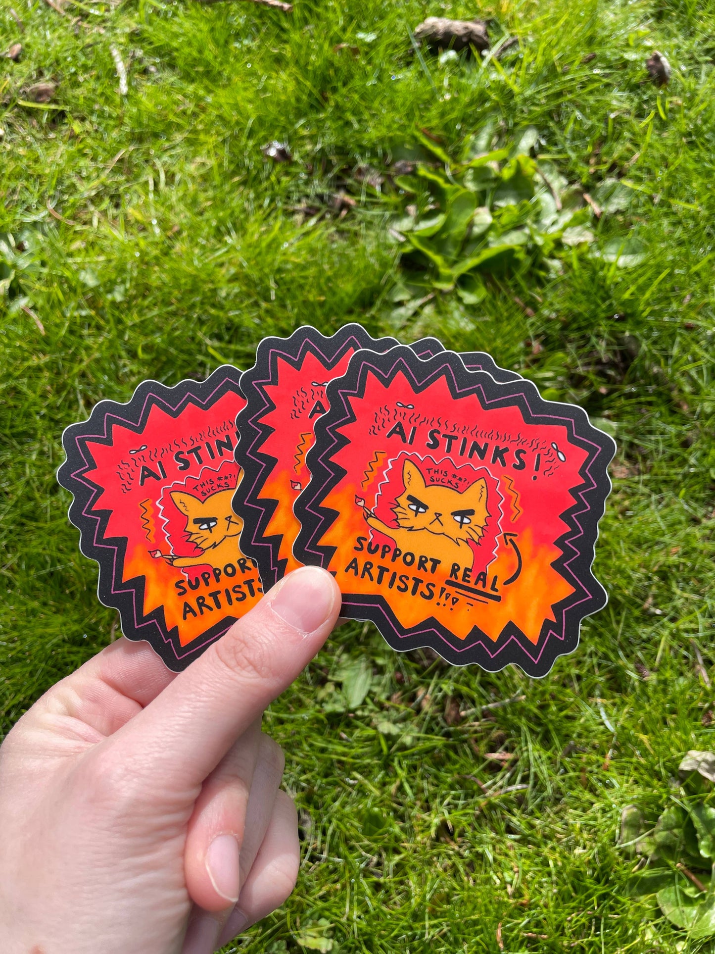AI STINKS! Silly Matte Sticker