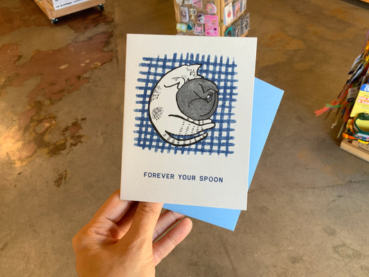 Forever Your Spoon - Risograph Card