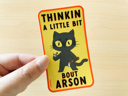 Arson Cat Waterproof Vinyl Sticker