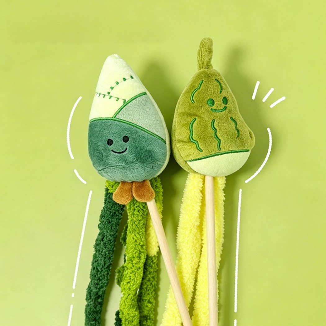 Playful Vegetable Theme Cat Wand Toy