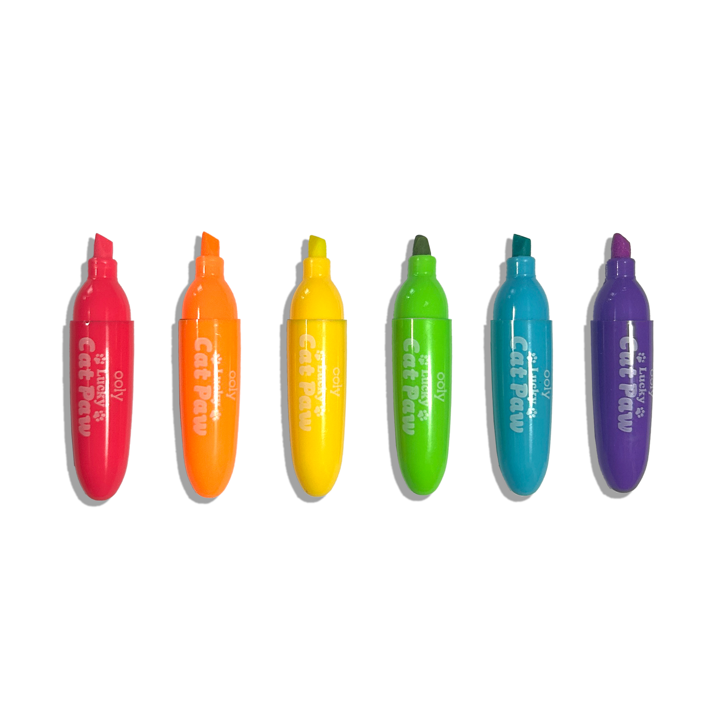 OOLY - Lucky Cat Paw: Neon Highlighters - Berry Scent (Set of 6)