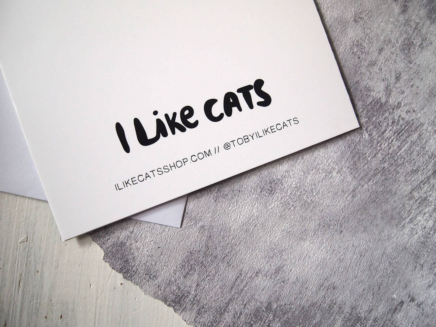 I LIKE CATS - Bug spotting cats illustrated Cat Greetings Card