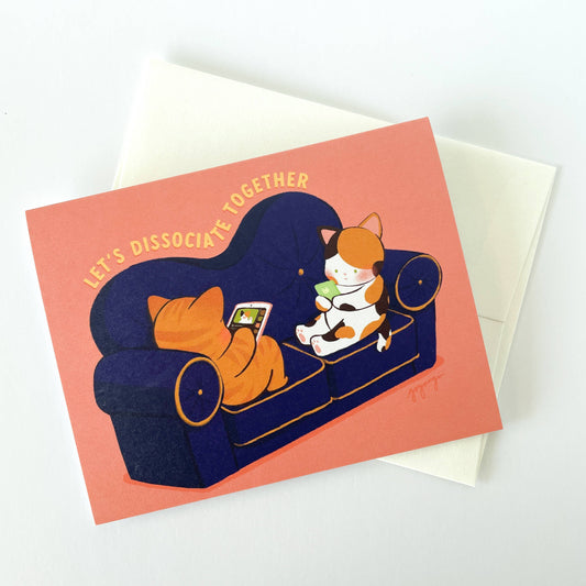 Couch Cats Greeting Card