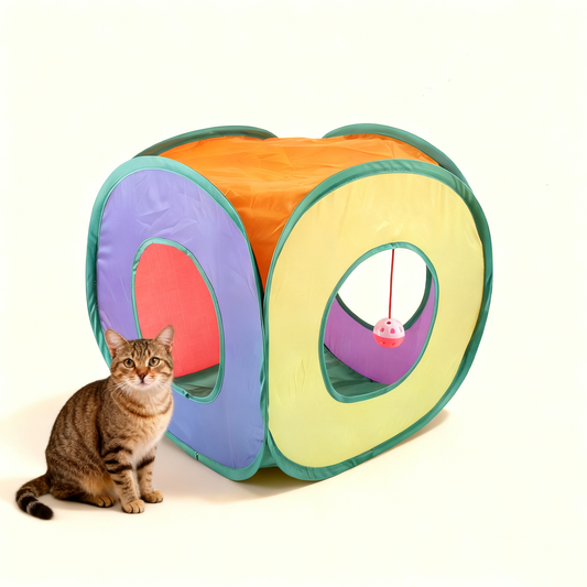 Cat Tunnel Rainbow Tent