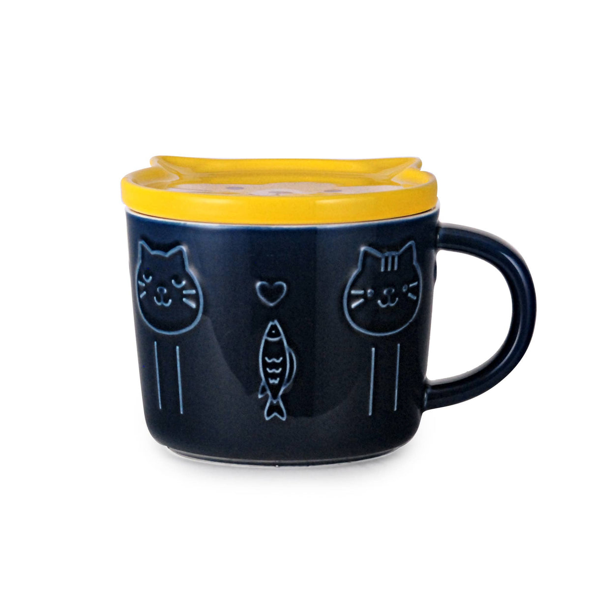 Ceramic Cat Mugs with Face Shaped Lid (16oz)