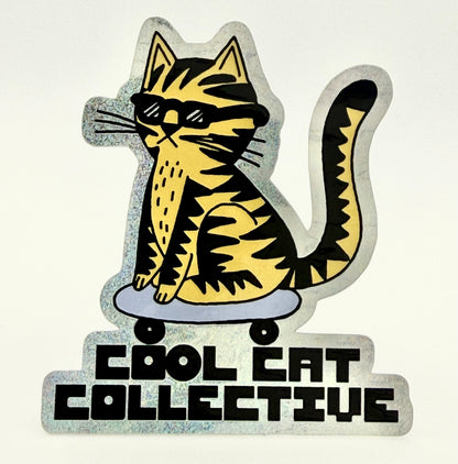 Cool Cat Collective glitter sticker