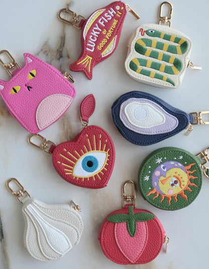 Coin Pouch Bag Charm | Pink Cat