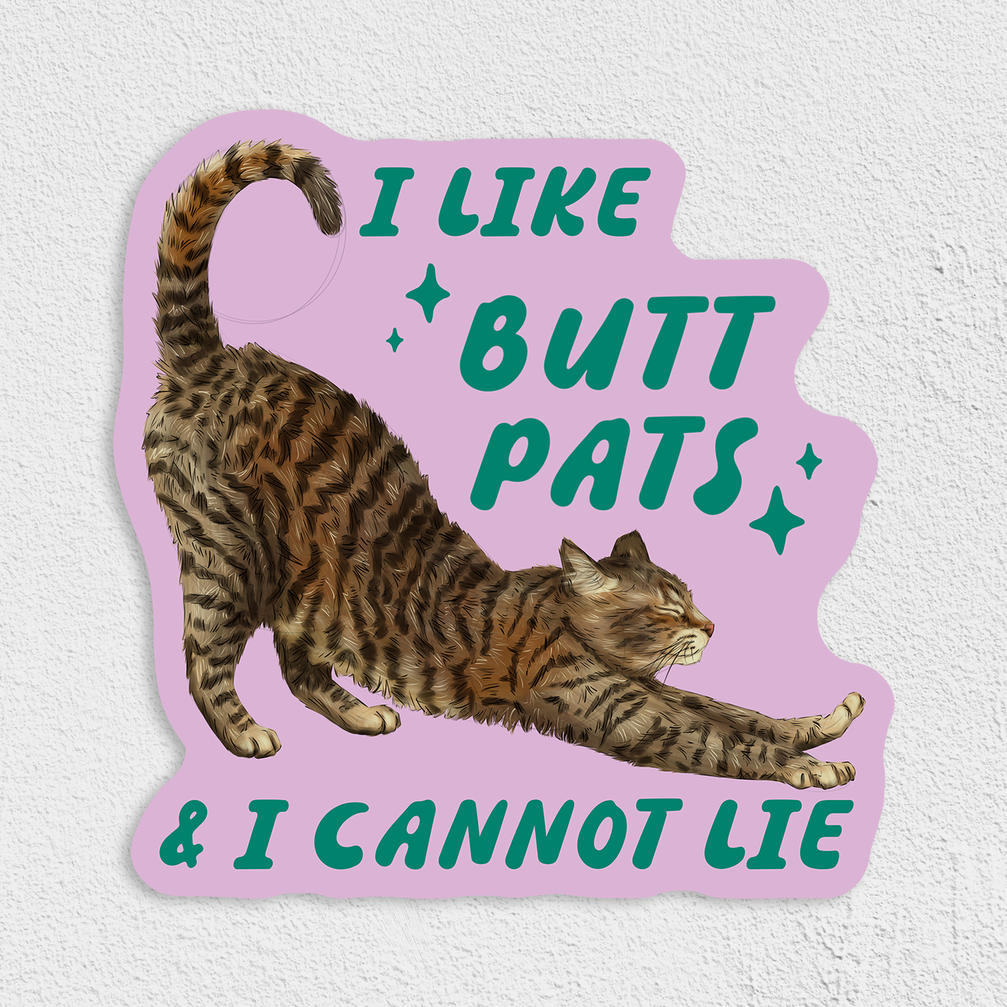 I Like Butt Pats Cat Waterproof Sticker