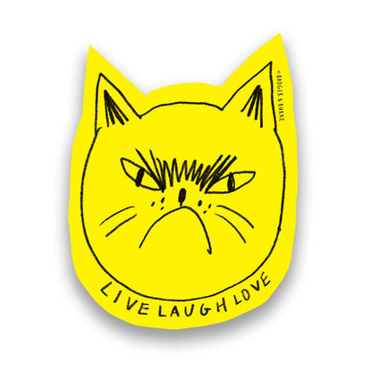 Snitty Kitty "Live Laugh Love" Sticker