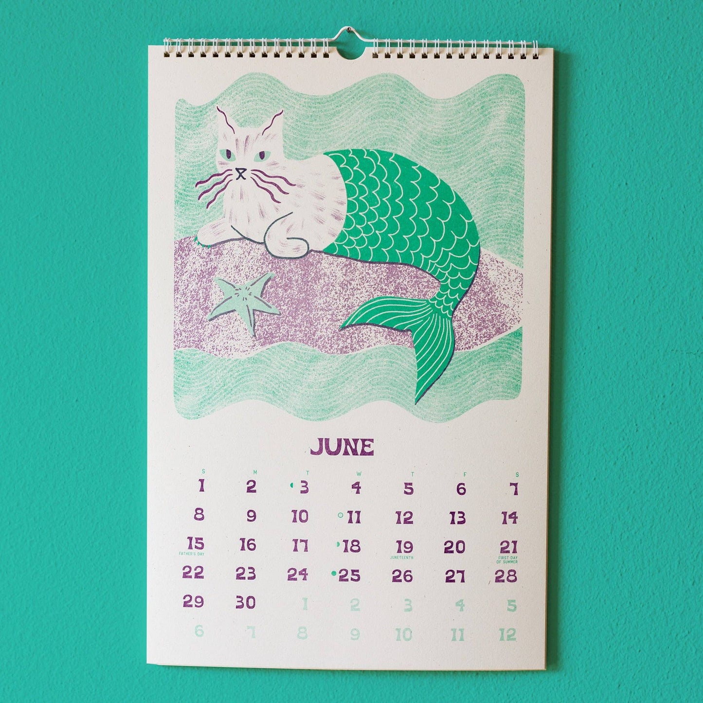 2025 Risograph Wall Calendar - Ain't Life Grand? Kitty Calendar